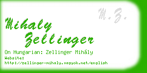 mihaly zellinger business card